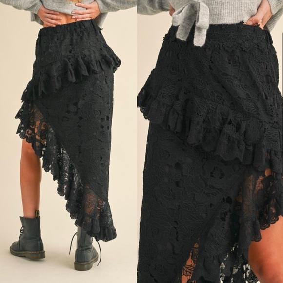 NWT Mable Lace Black Skirt - Picture 2 of 8